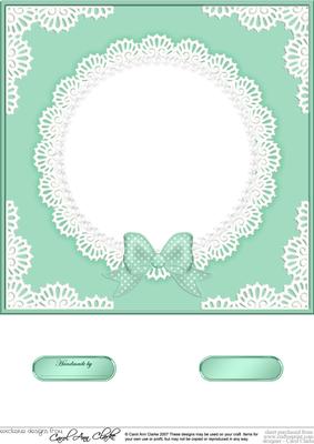 8 x 8 Pearls and Lace Card Front
