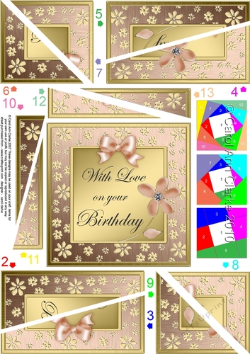 Floral Elegance With Love on Your Birthday Twisted Spiral Side Stacker
