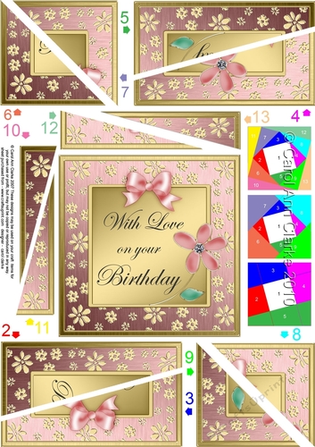 Floral Elegance With Love on Your Birthday Twisted Spiral Side Stacker
