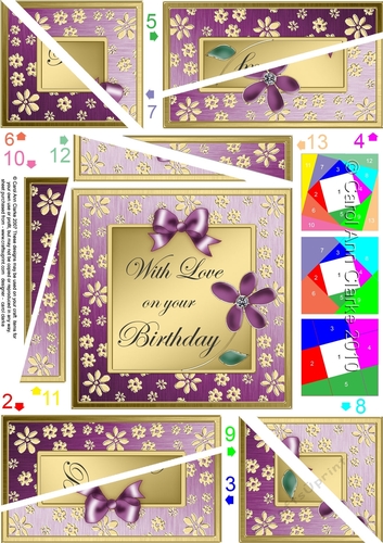 Floral Elegance With Love on Your Birthday Twisted Spiral Side Stacker