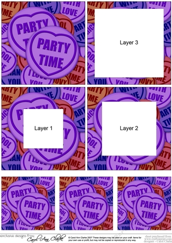 Party Time Sweet Heart Tunnel Topper