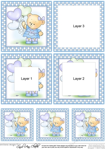 Hunney Bear Rosie has Pretty Balloons - Tunnel Topper