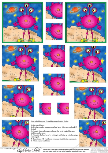 Out of this World Aliens - Twisted Pyramage sheet