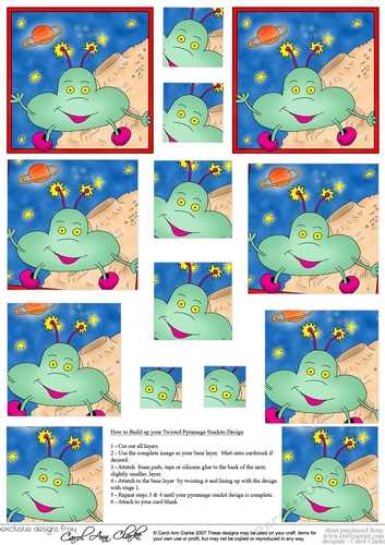 Out of this World Aliens - Twisted Pyramage sheet