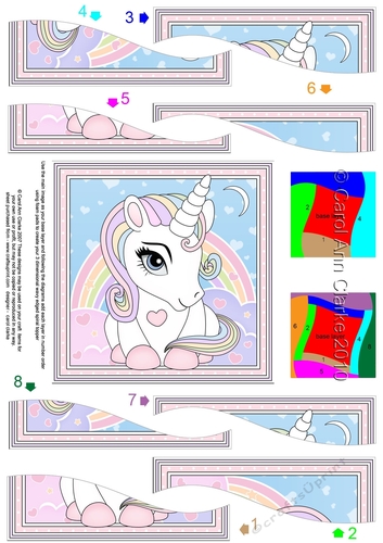 Cute Little Unicorn Wavy Spiral Side Stacker