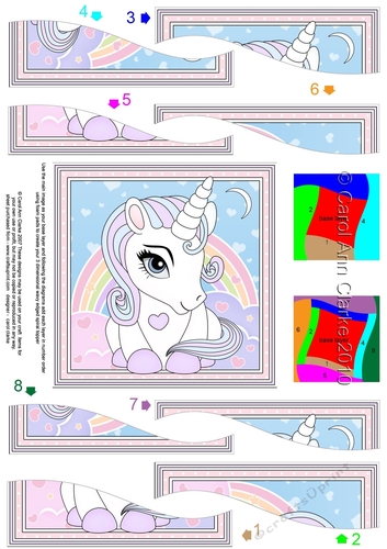 Cute Little Unicorn Wavy Spiral Side Stacker