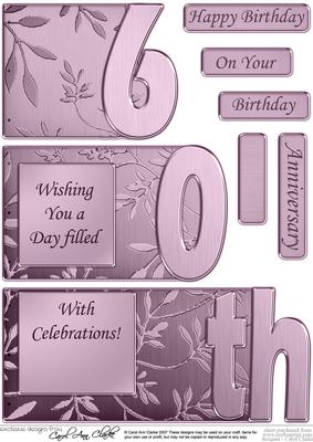 60th Elegant Metallic Book Sheet