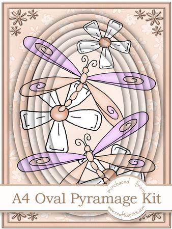 A4 Dreamy Dragonflies in Cinnamon Pyramage Kit