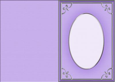 A5 'silver Metallic Frame' Card Front or Insert