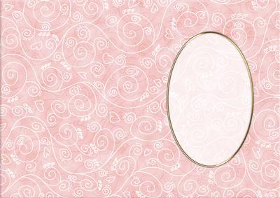 A5 Pretty Rose Swirls Card Front or Insert