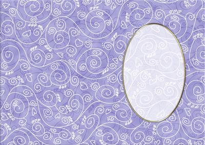 A5 Pretty Rose Swirls Card Front or Insert