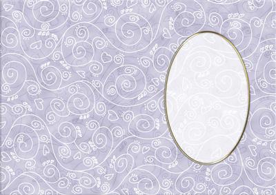 A5 Pretty Rose Swirls Card Front or Insert