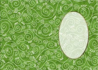 A5 Pretty Rose Swirls Card Front or Insert