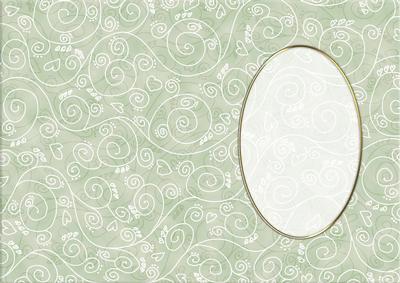 A5 Pretty Rose Swirls Card Front or Insert
