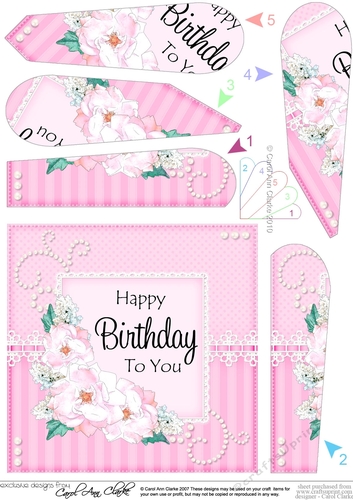 A Touch of Elegance Flowers, Pearls and Lace Fan Pyramage Topper