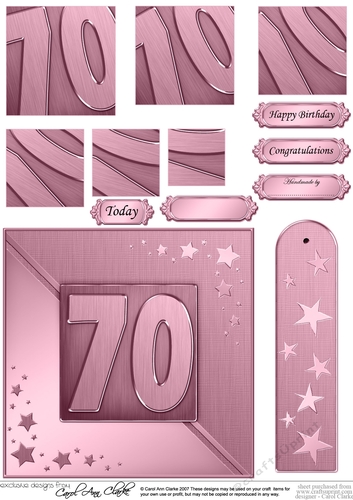 70th Metallic Age Quick Card with Twisted Pyramage