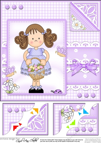 Cute Girlz & Lace Scalloped Corner Topper  