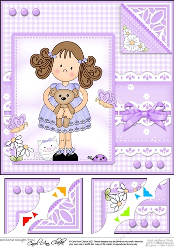 Cute Girlz & Lace Scalloped Corner Topper  