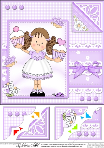 Cute Girlz & Lace Scalloped Corner Topper  