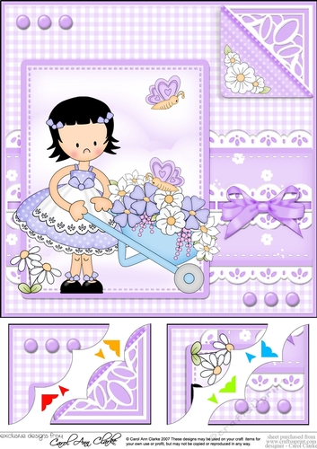 Cute Girlz & Lace Scalloped Corner Topper  