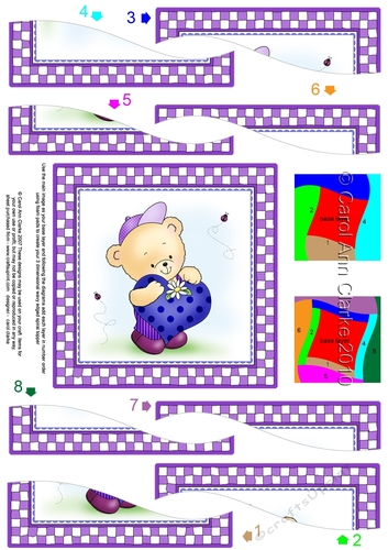 Hunney Bear Robert has a Heart - Wavy Spiral Side Stacker