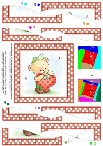 Hunney Bear Robert has a Heart - Wavy Spiral Side Stacker