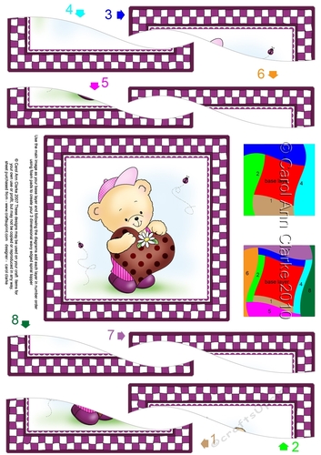 Hunney Bear Robert has a Heart - Wavy Spiral Side Stacker