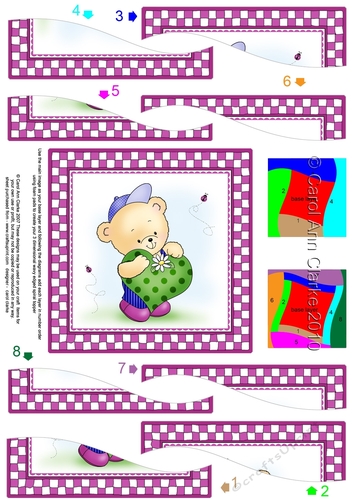 Hunney Bear Robert has a Heart - Wavy Spiral Side Stacker