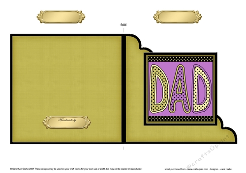 Bright Words DAD - Quick Cut and Fold Corner Card 