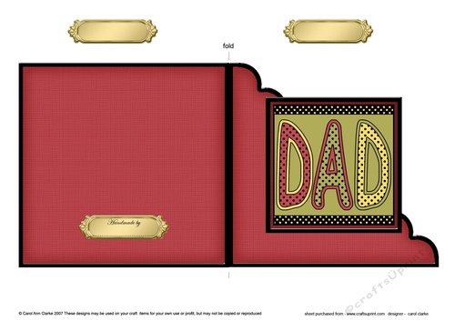 Bright Words DAD - Quick Cut and Fold Corner Card 