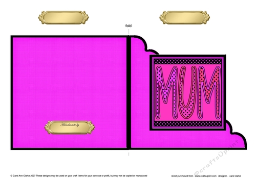 Bright Words MUM - Quick Cut and Fold Corner Card 