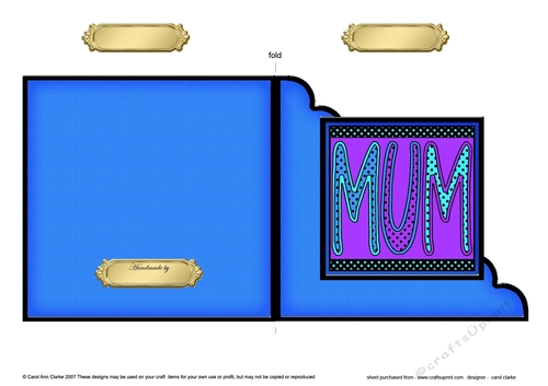 Bright Words MUM - Quick Cut and Fold Corner Card 