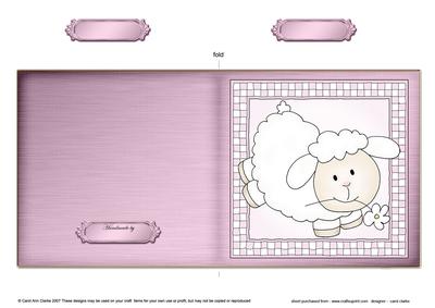Little Lamb Cut and Fold Card