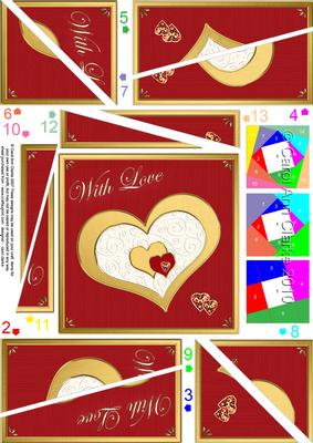 Elegant Hearts Quick Card with Twisted Spiral Side Stacker