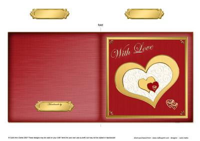 Elegant Hearts Cut and Fold Card