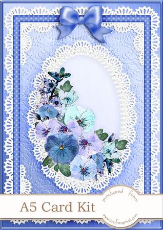 A5 Spring Flowers and Lace Kit with 3D Decoupage