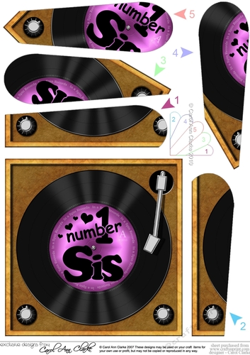 Number 1 Sis - Record Fan Pyramage Topper