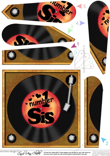Number 1 Sis - Record Fan Pyramage Topper