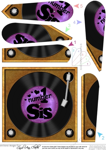 Number 1 Sis - Record Fan Pyramage Topper