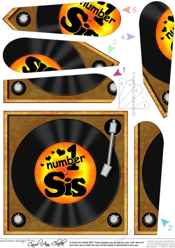 Number 1 Sis - Record Fan Pyramage Topper