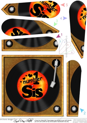 Number 1 Sis - Record Fan Pyramage Topper