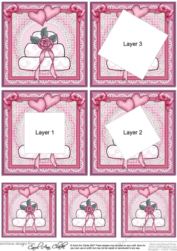 Adorable Hearts - Wedding Cake - Twisted Tunnel Topper