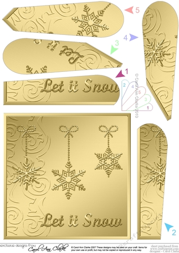 Christmas Snowflakes Fan Pyramage Topper