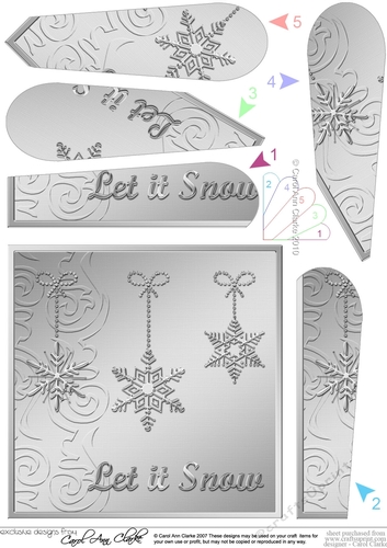 Christmas Snowflakes Fan Pyramage Topper