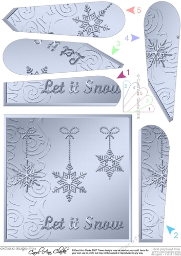 Christmas Snowflakes Fan Pyramage Topper