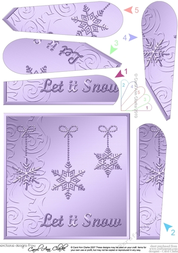 Christmas Snowflakes Fan Pyramage Topper