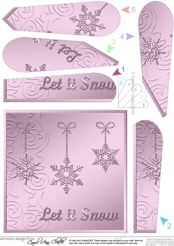 Christmas Snowflakes Fan Pyramage Topper