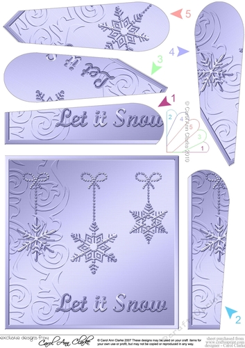 Christmas Snowflakes Fan Pyramage Topper