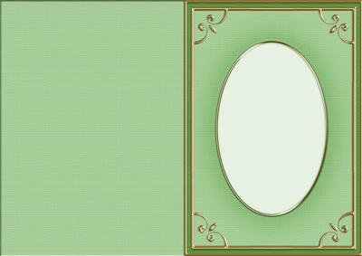 A5 'gold Metallic Frame' Card Front or Insert