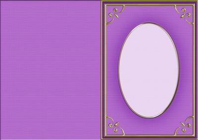 A5 'gold Metallic Frame' Card Front or Insert